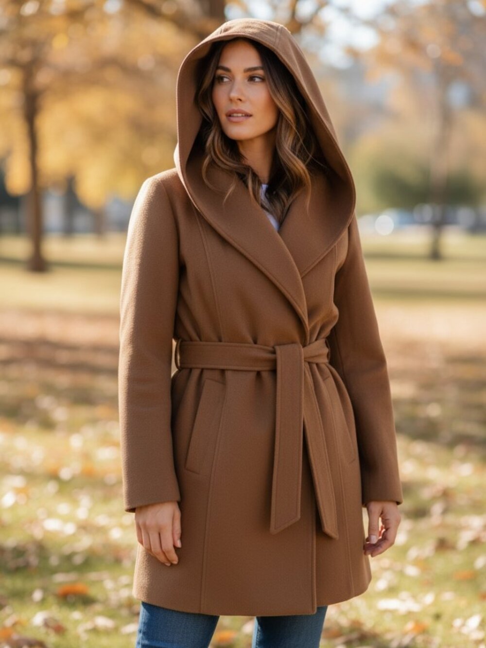 BB Dakota Jacky Hooded Coat S Structured Outerwear Preppy Fall Transition Spring